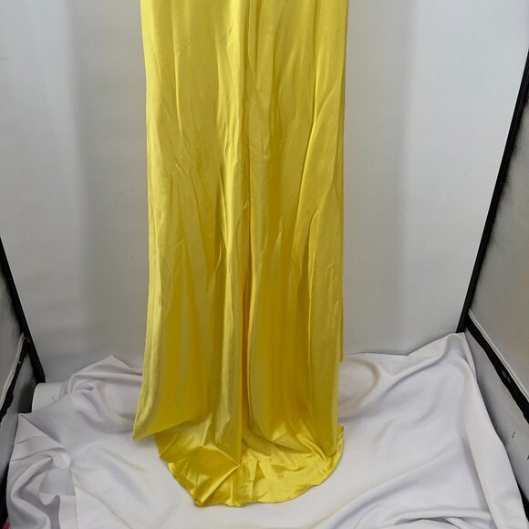 Karishma Yellow Designer Beaded Embellished Evening  Maxi Gown 10— NWT - Picture 6 of 12